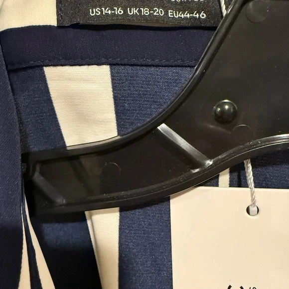 Bloomchic Navy and White Striped Shirt - Picture 3 of 5